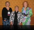 2010 Fellows Lisa Severy left and Debra Osborn right with Pat Schwallie-Giddis