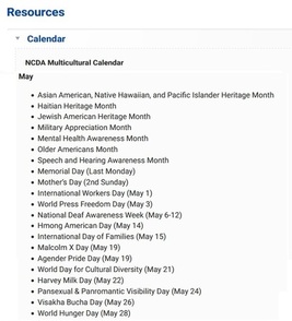 Image Of New Diversity Calendar